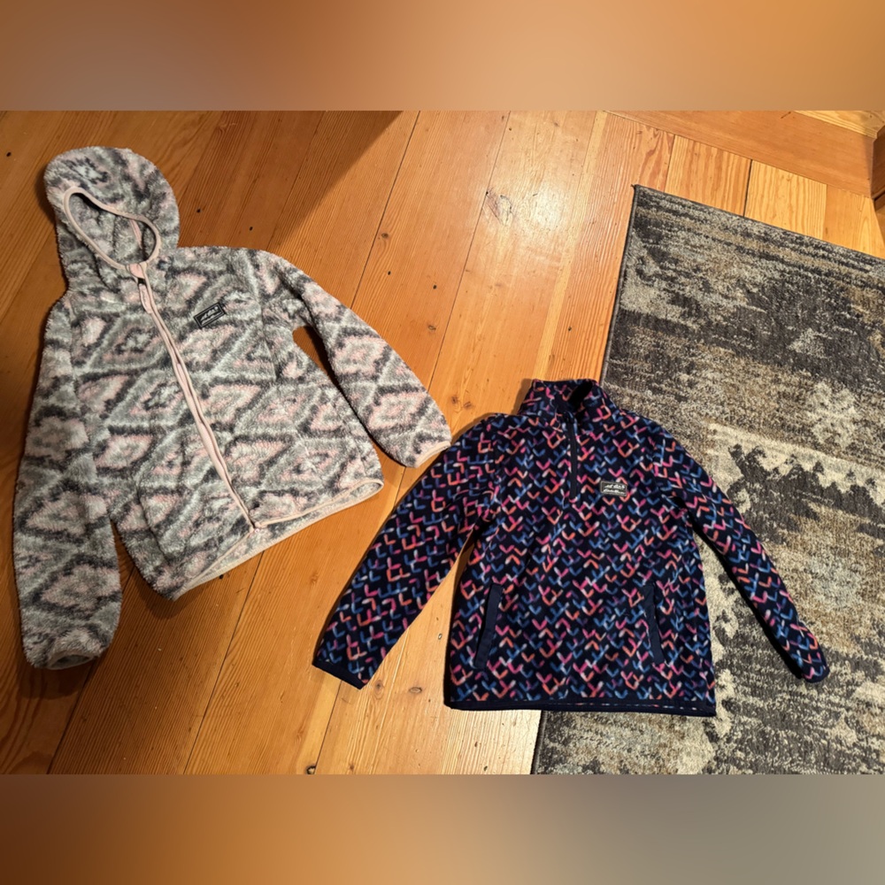 Two girls Eddie Bauer fleece jackets